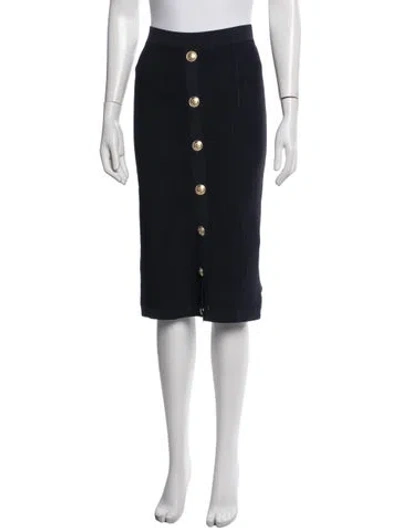 Pre-owned L'agence Midi Length Skirt In Blue