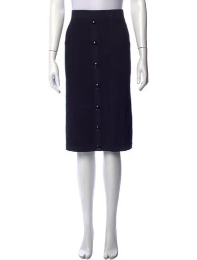Pre-owned L'agence Midi Length Skirt In Blue