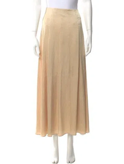 Pre-owned L'agence Midi Length Skirt In Gold