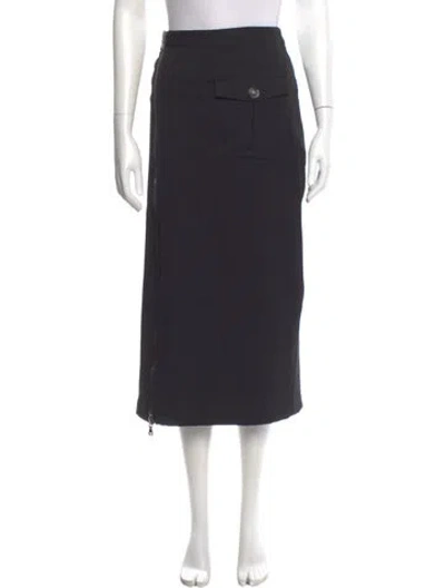 Pre-owned L'agence Midi Length Skirt In Gray