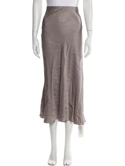 Pre-owned L'agence Midi Length Skirt In Gray