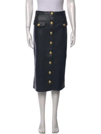 Pre-owned L'agence Midi Length Skirt In Gray