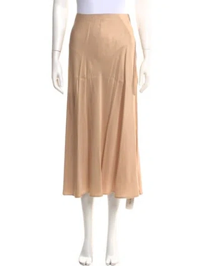 Pre-owned L'agence Midi Length Skirt In Neutral
