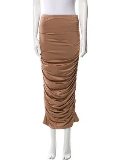 Pre-owned L'agence Midi Length Skirt In Neutral