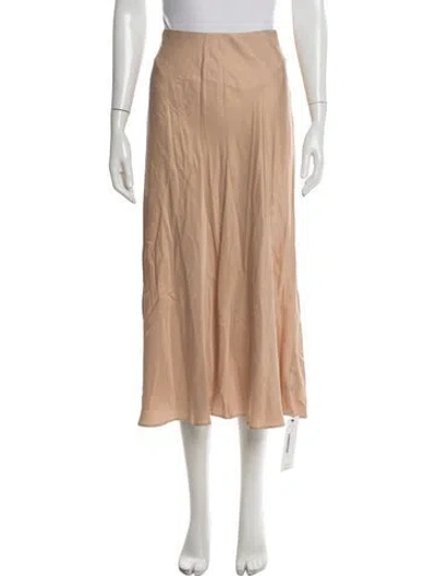 Pre-owned L'agence Midi Length Skirt In Neutral