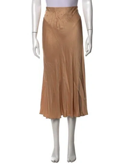 Pre-owned L'agence Midi Length Skirt In Neutrals