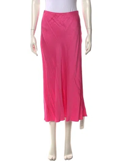 Pre-owned L'agence Midi Length Skirt In Pink