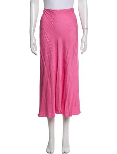 Pre-owned L'agence Midi Length Skirt In Pink