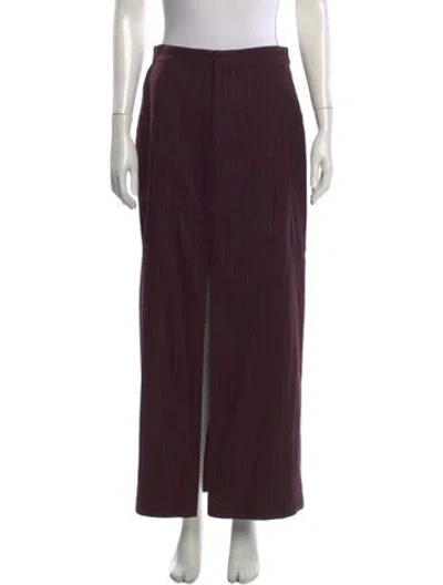 Pre-owned L'agence Midi Length Skirt In Purple