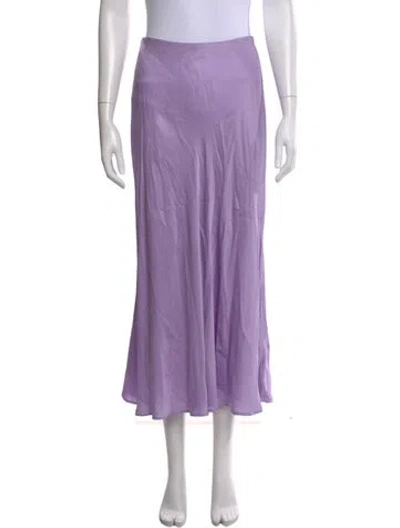 Pre-owned L'agence Midi Length Skirt In Purple