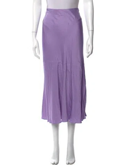 Pre-owned L'agence Midi Length Skirt In Purple