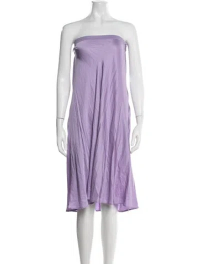 Pre-owned L'agence Midi Length Skirt In Purple