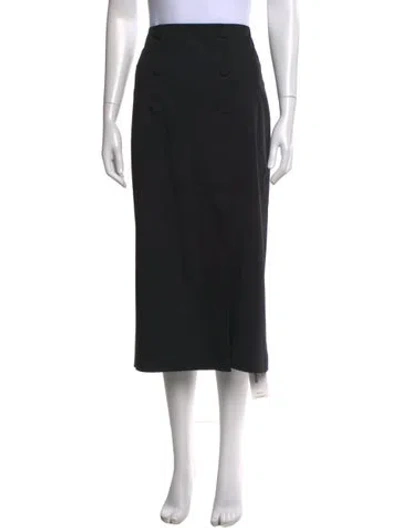 Pre-owned L'agence Midi Length Skirt W/ Tags In Black