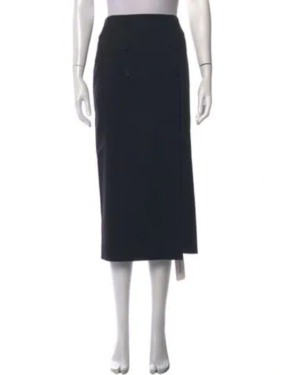 Pre-owned L'agence Midi Length Skirt W/ Tags In Black