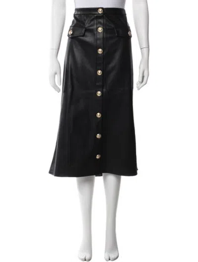 Pre-owned L'agence Midi Length Skirt W/ Tags In Black