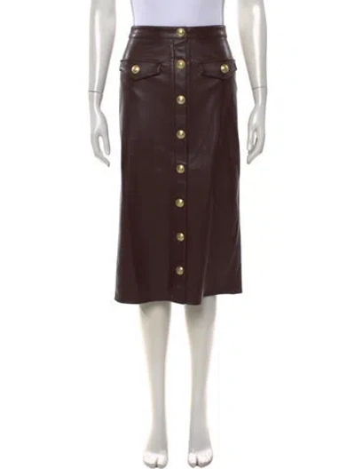 Pre-owned L'agence Midi Length Skirt W/ Tags In Brown