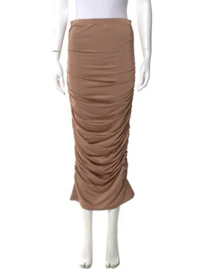 Pre-owned L'agence Midi Length Skirt W/ Tags In Neutral