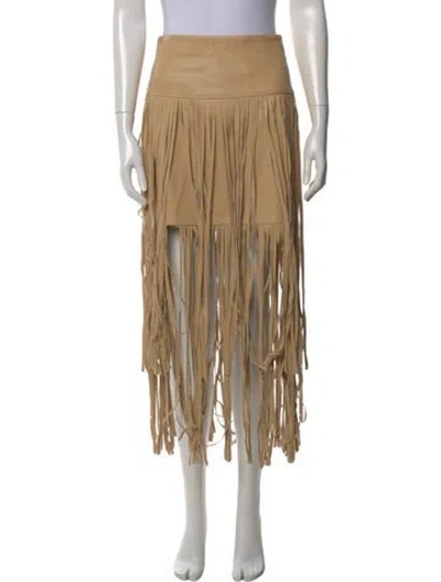 Pre-owned L'agence Midi Length Skirt W/ Tags In Neutral