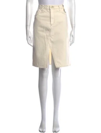 Pre-owned L'agence Midi Length Skirt W/ Tags In Neutral