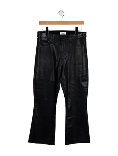 Pre-owned L'agence Mid-rise Flared Jeans In Black