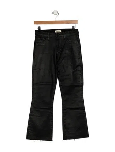 Pre-owned L'agence Mid-rise Flared Jeans In Black