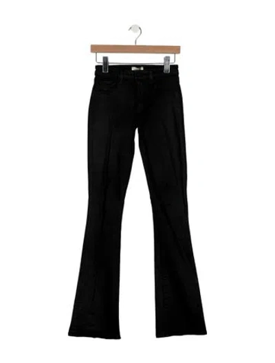 Pre-owned L'agence Mid-rise Flared Jeans In Black