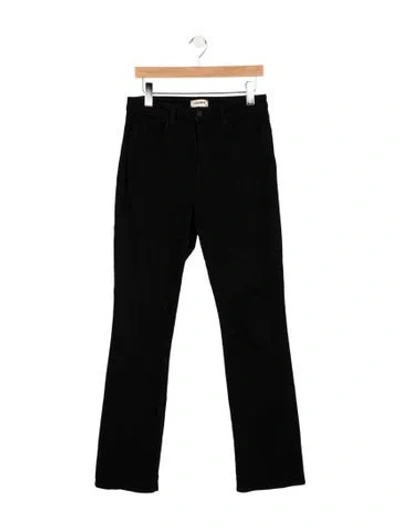 Pre-owned L'agence Mid-rise Flared Jeans In Black