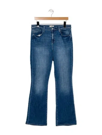 Pre-owned L'agence Mid-rise Flared Jeans In Blue