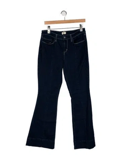 Pre-owned L'agence Mid-rise Flared Jeans In Blue
