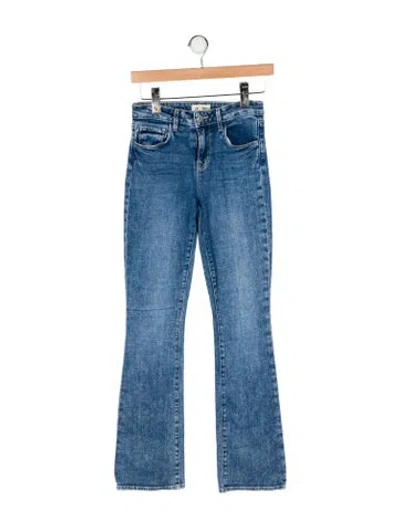 Pre-owned L'agence Mid-rise Flared Jeans In Blue