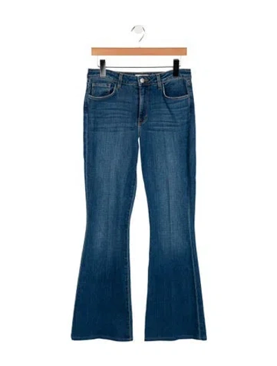 Pre-owned L'agence Mid-rise Flared Jeans In Blue