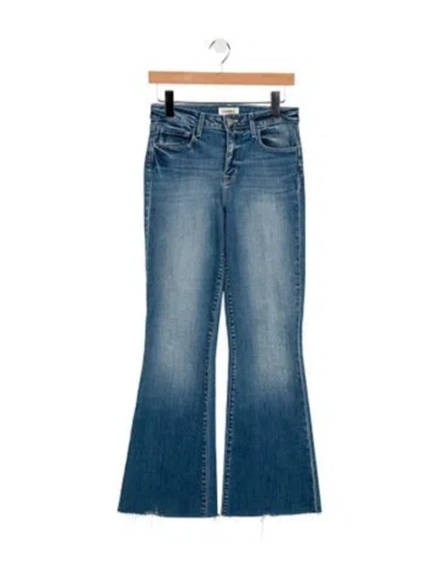 Pre-owned L'agence Mid-rise Flared Jeans In Blue