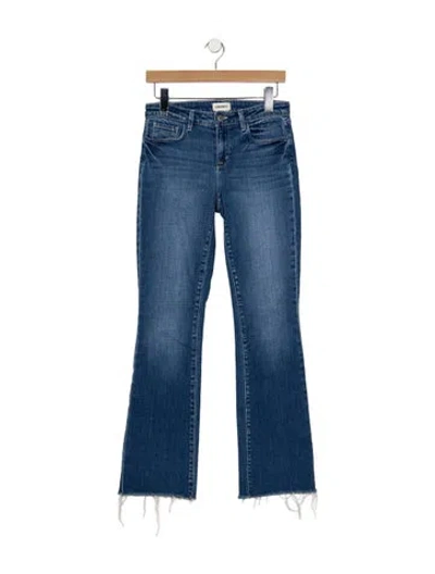 Pre-owned L'agence Mid-rise Flared Jeans In Blue