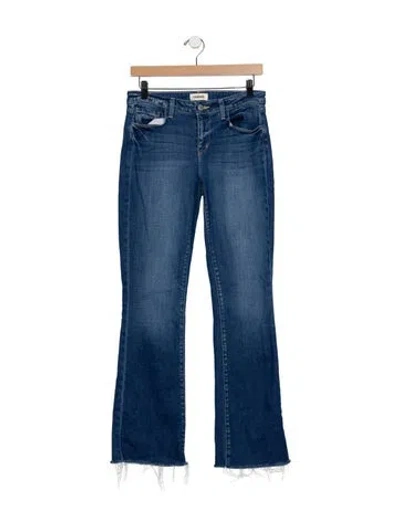 Pre-owned L'agence Mid-rise Flared Jeans In Blue