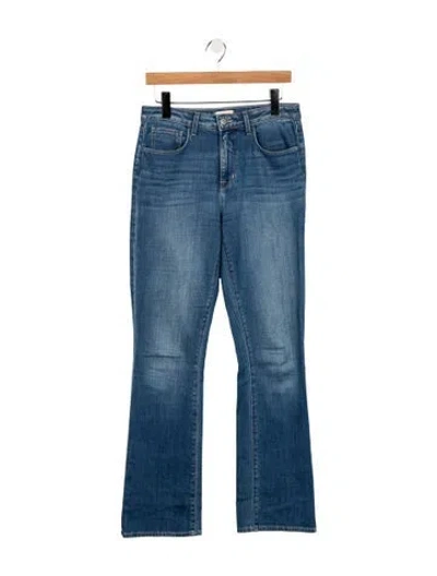 Pre-owned L'agence Mid-rise Flared Jeans In Blue
