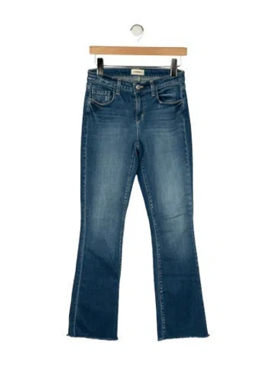 Pre-owned L'agence Mid-rise Flared Jeans In Blue