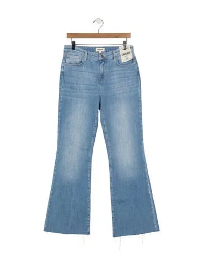 Pre-owned L'agence Mid-rise Flared Jeans In Blue
