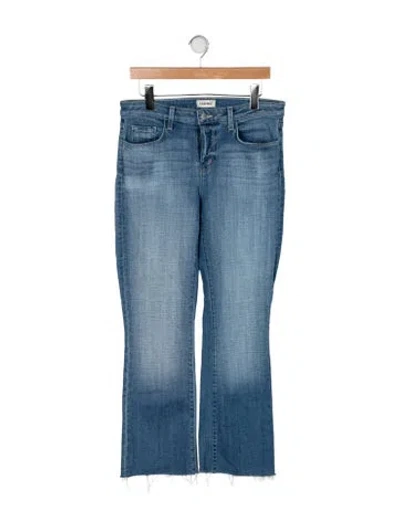 Pre-owned L'agence Mid-rise Flared Jeans In Blue