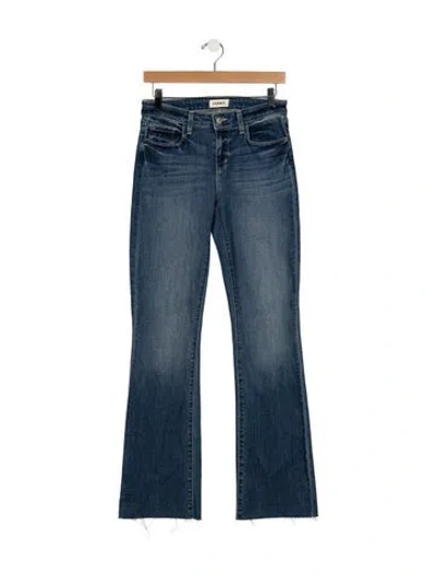 Pre-owned L'agence Mid-rise Flared Jeans In Blue