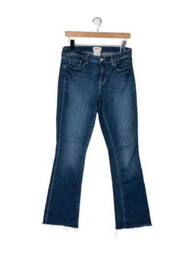 Pre-owned L'agence Mid-rise Flared Jeans In Blue