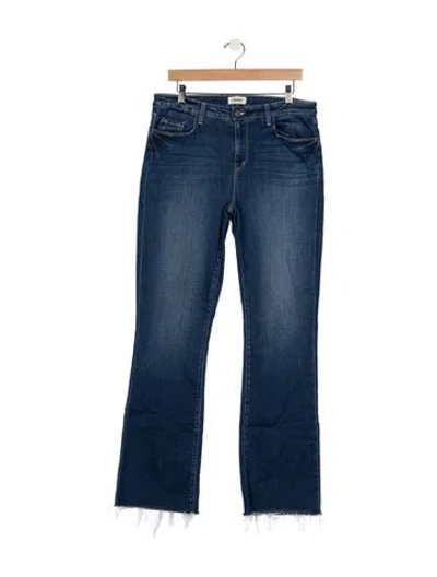 Pre-owned L'agence Mid-rise Flared Jeans In Blue