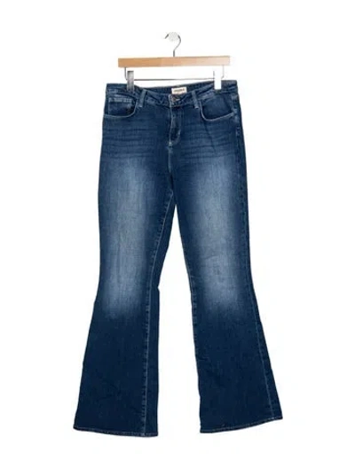 Pre-owned L'agence Mid-rise Flared Jeans In Blue
