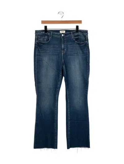 Pre-owned L'agence Mid-rise Flared Jeans In Blue