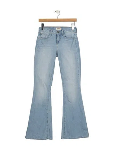 Pre-owned L'agence Mid-rise Flared Jeans In Blue