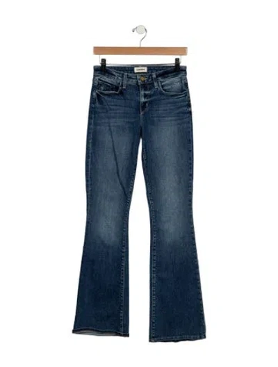 Pre-owned L'agence Mid-rise Flared Jeans In Blue