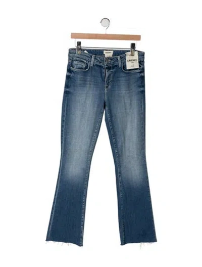 Pre-owned L'agence Mid-rise Flared Jeans In Blue