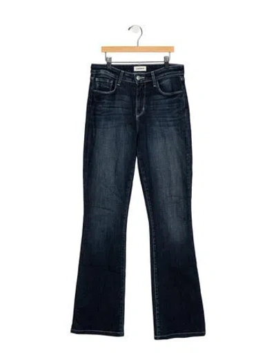 Pre-owned L'agence Mid-rise Flared Jeans In Blue