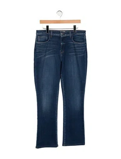 Pre-owned L'agence Mid-rise Flared Jeans In Blue