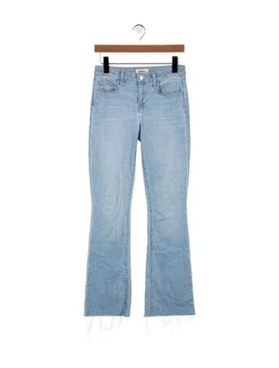 Pre-owned L'agence Mid-rise Flared Jeans In Blue