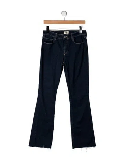 Pre-owned L'agence Mid-rise Flared Jeans In Blue